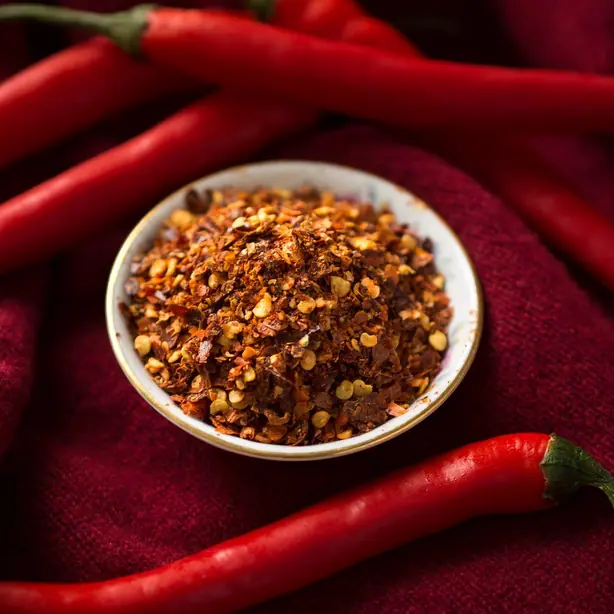 Foto von Hausgemachte Rote Chiliflocken – fertig angerichtet