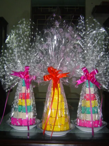 Foto von Vietnamesischer Bánh In mit Mungbohnen – fertig angerichtet