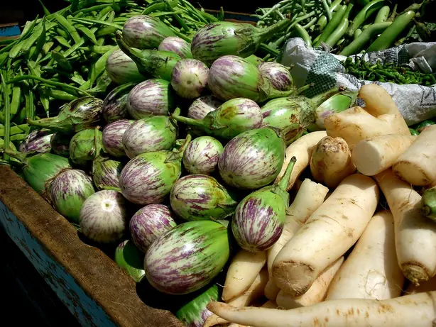 Foto von Südindischer Auberginen-Reis Vangi Bhat – fertig angerichtet
