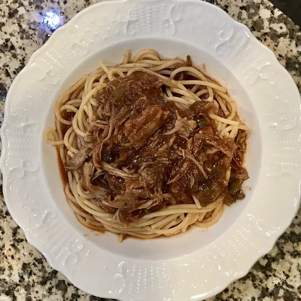 Foto von Memphis Barbecue Spaghetti – fertig angerichtet