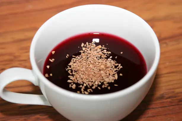 Foto von Schwedische Blaubeersuppe Blåbärssoppa – fertig angerichtet