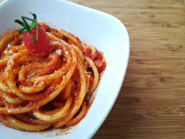 Foto von Amatriciana Sauce – fertig angerichtet