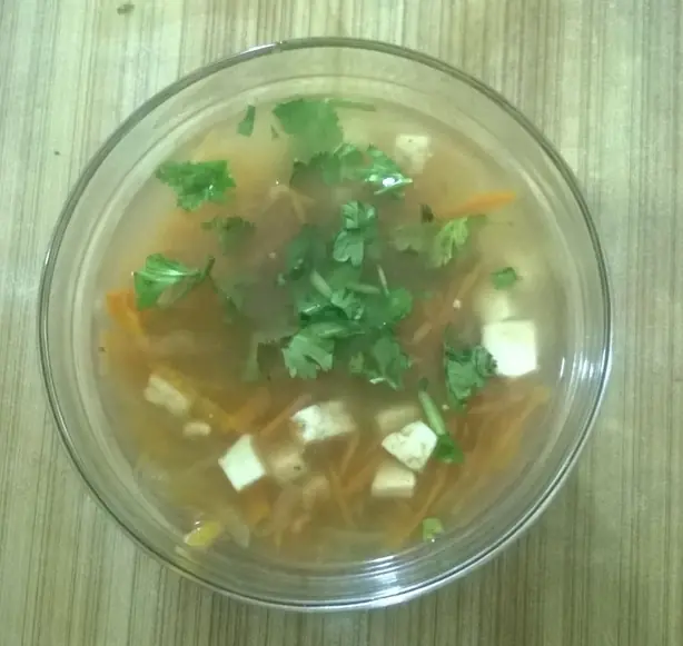 Foto von Klassische Möhren-Koriander-Suppe – fertig angerichtet