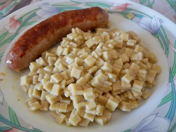 Foto von Savoyer Crozets-Gratin Croziflette – fertig angerichtet