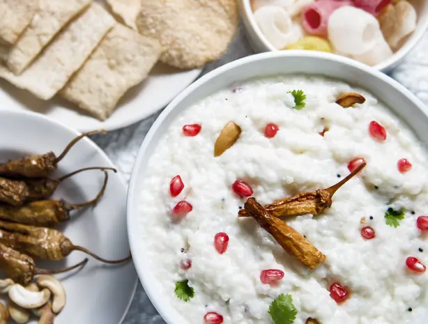 Foto von Südindischer Joghurt-Reis Tayir Sadam – fertig angerichtet
