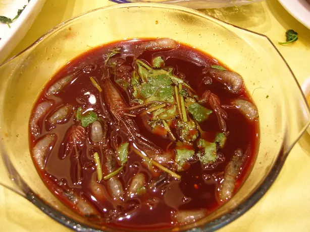 Foto von Chinesische Drunken Shrimp klassisch – fertig angerichtet