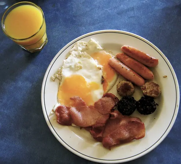Foto von Irischer White Pudding hausgemacht – fertig angerichtet