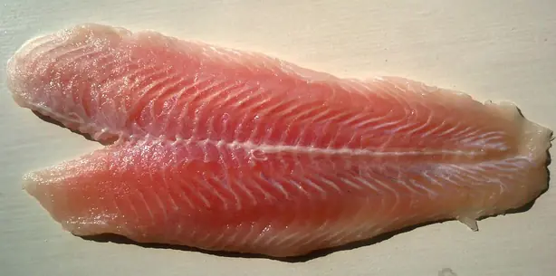 Foto von Basa-Fischfilet asiatisch gebraten – fertig angerichtet