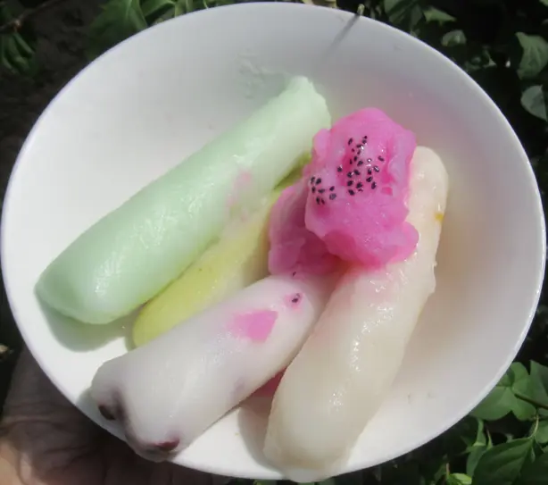 Foto von Ice Buko - Philippinisches Kokosnuss-Eis am Stiel – fertig angerichtet