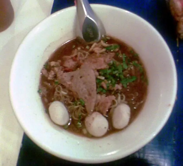 Foto von Nam Tok Neua – Thailändischer "Wasserfall"-Rindfleischsalat – fertig angerichtet