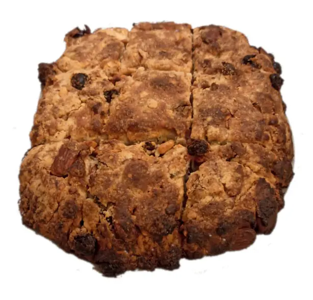 Foto von Pizza dolce di Beridde (Pizza Ebraica) – fertig angerichtet