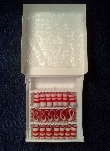 Foto von Ribbon Candy (Gezogene Zuckerbänder) – fertig angerichtet