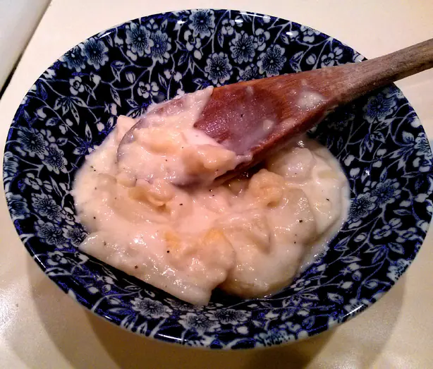 Foto von Rivels (Pennsylvania Dutch Suppeneinlage) – fertig angerichtet