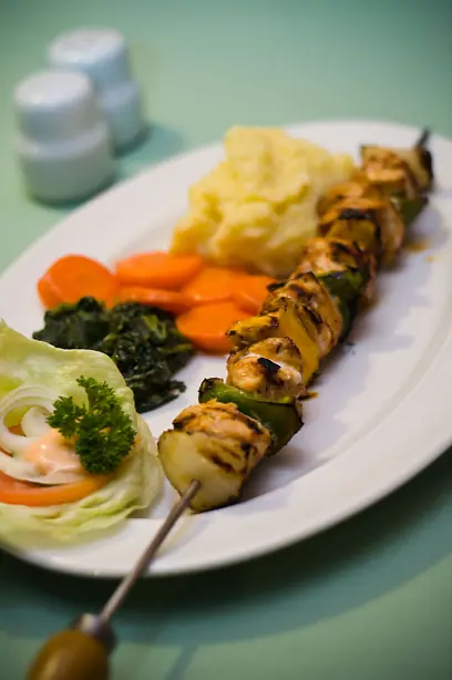 Foto von Südafrikanische Sosatie (Grillspieße) – fertig angerichtet