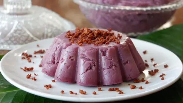 Foto von Philippinisches Ube Halaya – fertig angerichtet