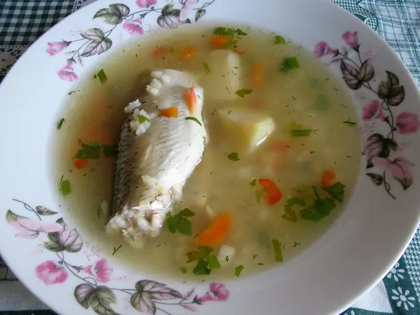 Foto von Russische Fischsuppe Ucha – fertig angerichtet