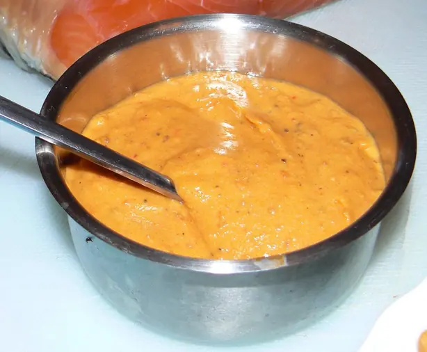 Foto von Almogrote – Käsepaste aus La Gomera – fertig angerichtet